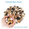18 lbs Decorative Garden Stone Outdoor Landscaping, Walkways, Yard, 1-3 inch Large Polished River Rocks for Plants Pots, Vases, Crafts