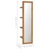 Wall Mirror with Shelves 11.8"x11.8"x47.2" Solid Teak Wood