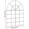 Wall Mirror Black 39.4"x51.2" Arch Iron