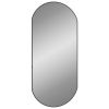 Wall Mirror Black 35.4"x15.7" Oval