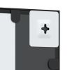 Wall Mirror Black 23.6"x23.6" Square Iron