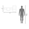 Black Wall-Mounted Shelf Unit with 5 Shelf