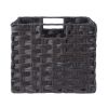 Melanie Foldable Woven Fiber Basket Set; Storage Basket; Chocolate; 2 pack