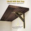 4Packs Corner Floating Shelf Wall Mount Display Storage Shelf Organizer Wood Metal Bedroom Living Room D√©cor