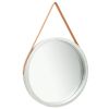 Wall Mirror with Strap 23.6" Silver