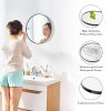 Black Round Wall Mirror, Bathroom Mirrors for Over Sink, Circle Mirror for Bathroom, Entryway, Bedroom, Vanity (20 Inch)
