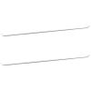 Curtain Rails 2 Pcs White and Silver 35.4"-51.2" Aluminum