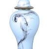 Marble Ceramic Decorative Jar with Removable Lid