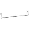 Curtain Rails 2 Pcs White and Silver 15.7"-23.6" Aluminum