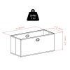 Torino 3-Pc Storage Shelf with 2 Foldable Fabric Baskets; Walnut and Black