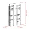 Torino 3-Pc Storage Shelf with 2 Foldable Fabric Baskets; Walnut and Chocolate