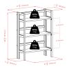 Torino 3-Pc Storage Shelf with 2 Foldable Fabric Baskets; Walnut and Black