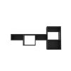 Black Wall-Mounted Shelf Unit with 5 Shelf