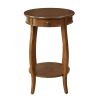Walnut End Table with 1-Drawer