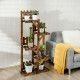 5-Tier Flower Rack Wood Plant Stand 6 Pots Display Shelf