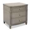 Dauphin 3-Drawer Accent End Table, Merino White Wood
