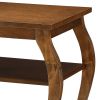 Walnut 2-shelf End Table