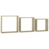 Wall Cube Shelves 3 pcs Sonoma Oak