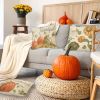4Pcs Fall Pillow Covers Pumpkin Pick of The Patch Thankful Pattern Autumn Throw Pillow Covers Thanksgiving Watercolour Farmhouse Pillowcase for Home S