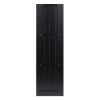 Timothy 7-Pc 3x3 Storage Shelf with 6 Foldable Woven Baskets; Black and Chocolate