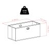 Torino 3-Pc Storage Shelf with 2 Foldable Fabric Baskets; Espresso and Black