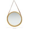 Wall Mirror with Strap 16.7" Gold