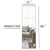 Brown Solid Wood Frame Full-length Mirror, Dressing Mirror, Bedroom Home Porch, Decorative Mirror, Clothing Store, Floor Mounted Large Mirror