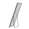 Brown Solid Wood Frame Full-length Mirror, Dressing Mirror, Bedroom Home Porch, Decorative Mirror, Clothing Store, Floor Mounted Large Mirror