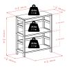 Torino 3-Pc Storage Shelf with 2 Foldable Fabric Baskets; Espresso and Black