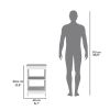 Taylor 3-Tier End Table/Nightstand, Side Table for Small Space, White