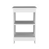Taylor 3-Tier End Table/Nightstand, Side Table for Small Space, White