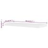 2 White MDF Floating Wall Display Shelves Book/DVD Storage