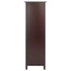 Milan 5-Pc Storage Shelf with 4 Foldable Woven Baskets; Walnut