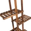 6 Tier Garden Wooden Shelf Storage Plant Rack Stan