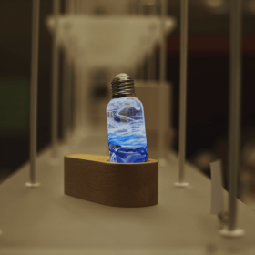 LED Wood Light Base (Style: +Blue bulb)