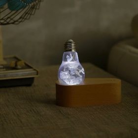 LED Wood Light Base (Style: +hydrangea bulb)