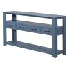 62.2'' Modern Console Table Sofa Table for Living Room with 4 Drawers and 2 Shelves
