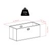 Torino 3-Pc Storage Shelf with 2 Foldable Fabric Baskets; Espresso and Chocolate